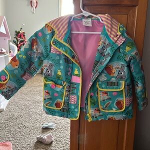 Disney lady and the tramp Teal and Pink Kids Raincoat